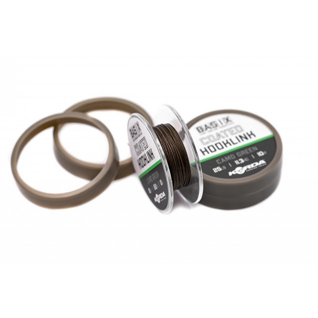 Basix Coated Hooklink  25lb -10m Camo Green [HBX011]