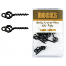 Boilie Anchor Wire With Ring - Dark Green (690761)