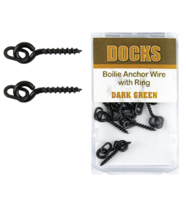 Boilie Anchor Wire With Ring - Dark Green (690761)