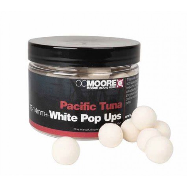 13 - 14 mm Pacific Tuna white Pop Ups 