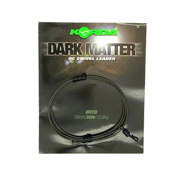 Dark Matter QC Swivel Leader Weed 50cm - 30lb