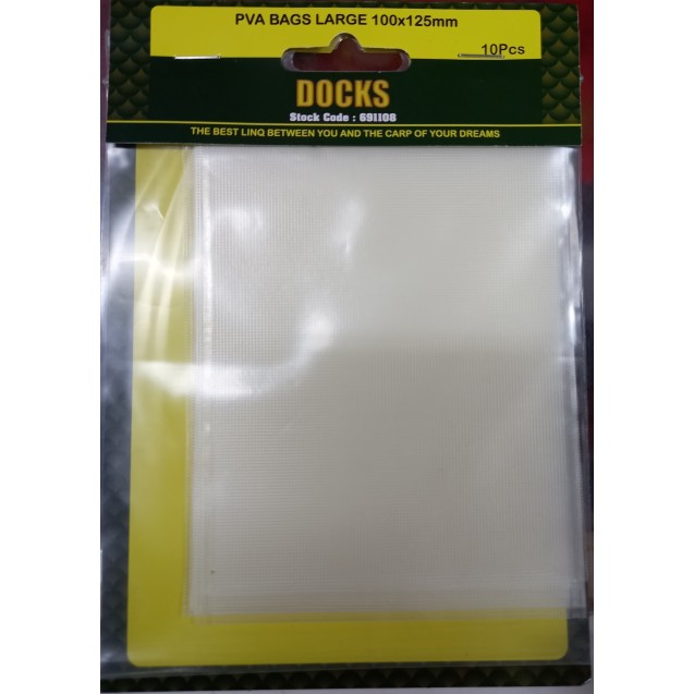 Pva Bags Large  100 x 125mm 10pcs (691108)