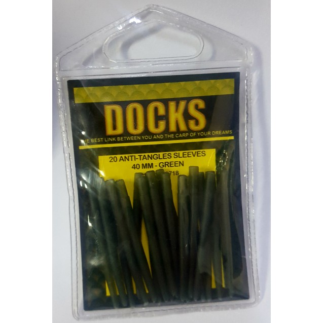 20 Anti-Tangle Sleeves 40 mm - Green (690718)