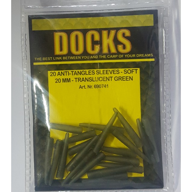 20 Anti-Tangles Sleeves Soft 20 mm - Translucent Green (690741)