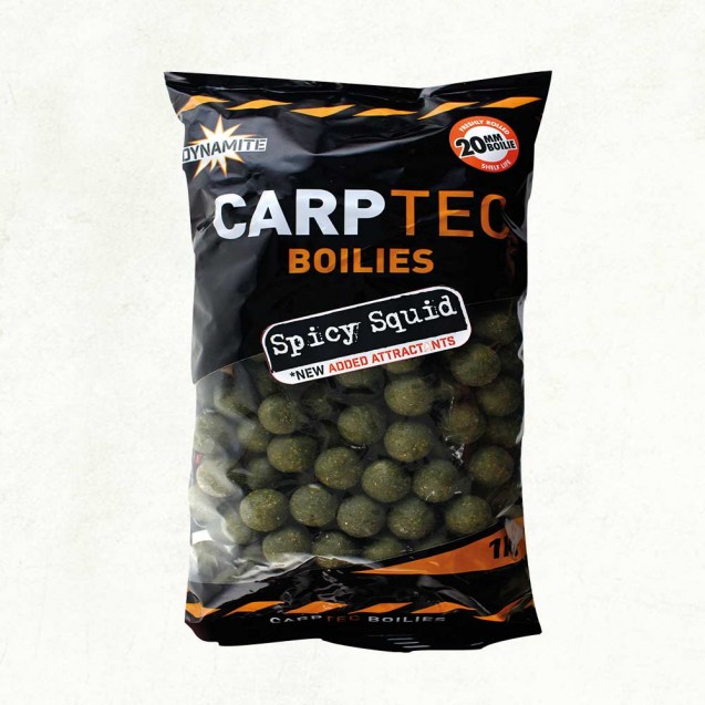20mm Carp Tec Spicy Squid Boilies 1Kg (DY1182)