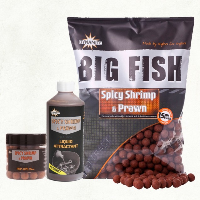 20mm Big Fish Spicy Shrimp & Prawn Boilies 1Kg -S/L (DY974) 