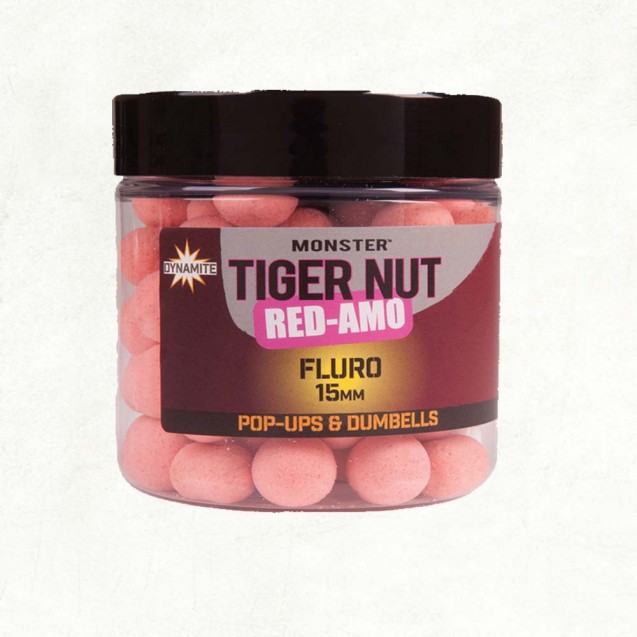 15mm Monster Tiger Nut Red Amo Fluro Pop Ups & Dumbells (DY956)