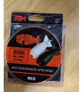 20LB Spomb High Performance Spod Braid - 300m Red (BDL001) 