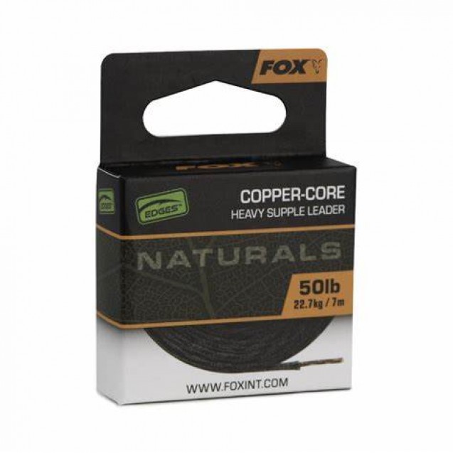 50lb Copper- Core Heavy supple leader 7m - Naturals - CAC896