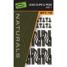 Size 7 Lead Clip & Pegs - Naturals - CAC829
