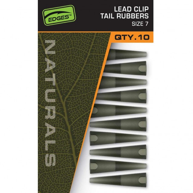 Size 7 Lead Clip Tail Rubbers - Naturals - CAC830