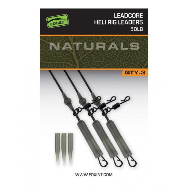  50lb Leadcore Heli Rig Leaders - Natural - CAC853