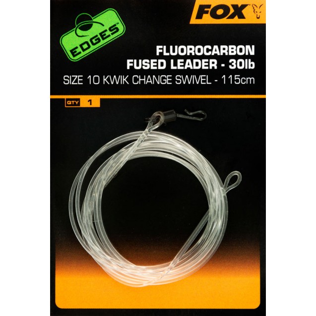 Fluorocarbon Fused Leaders 30lb Size 10 Kwik Change 