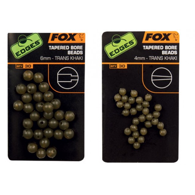 4mm Tapered Bore Beads - Fox