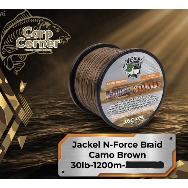 30lb Camo Jackel Vortex N-Force Touch Down Braid 1200m [30093)