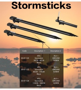KFG Stormstick 110cm - 180cm Black Aluminuim (3007128)
