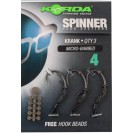 Size 4 Spinner Krank Micro Barbed Hook X3 - (KCR126)