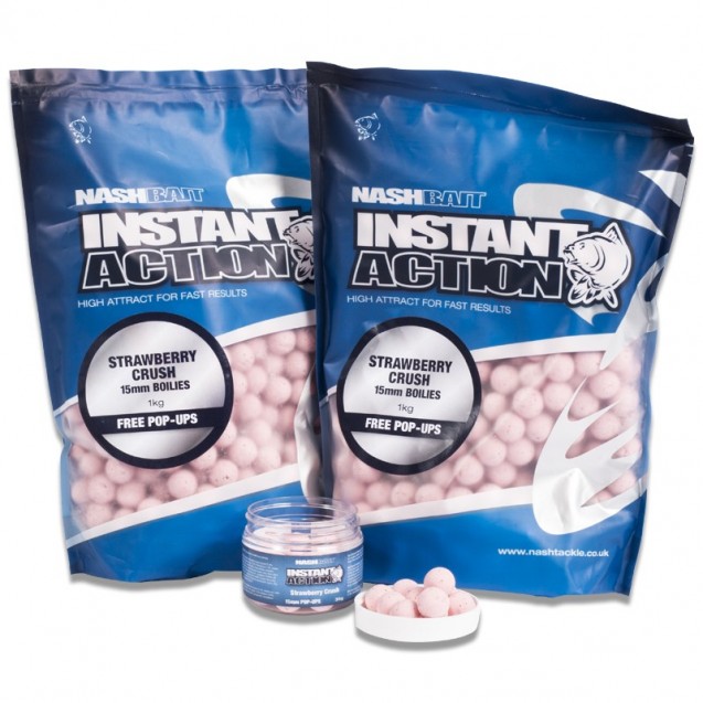 18mm Strawberry Crush Boilies 1 Kg - Nash