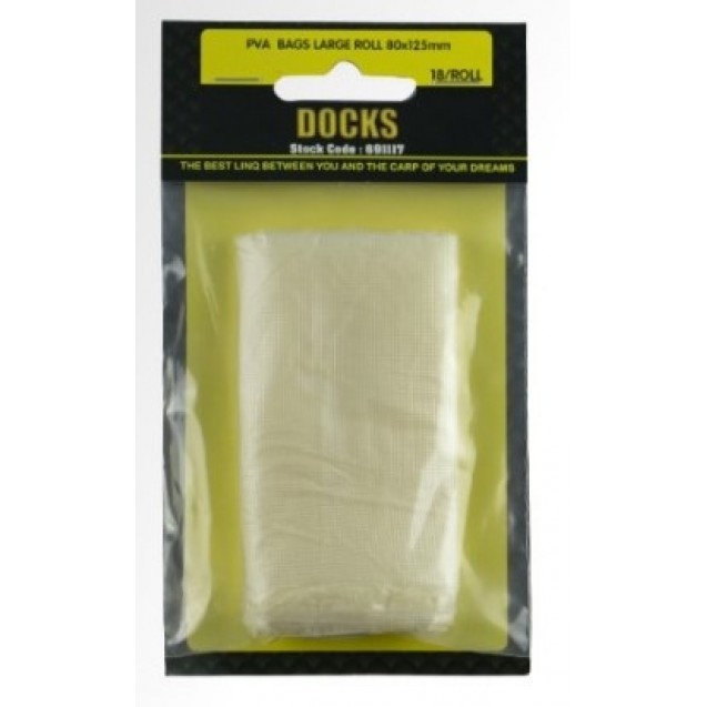 Pva Bags Large Roll 80 x 125mm 18 Roll (691117)