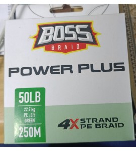 50LB Boss Braid - Power Plus Green 250m (130503)