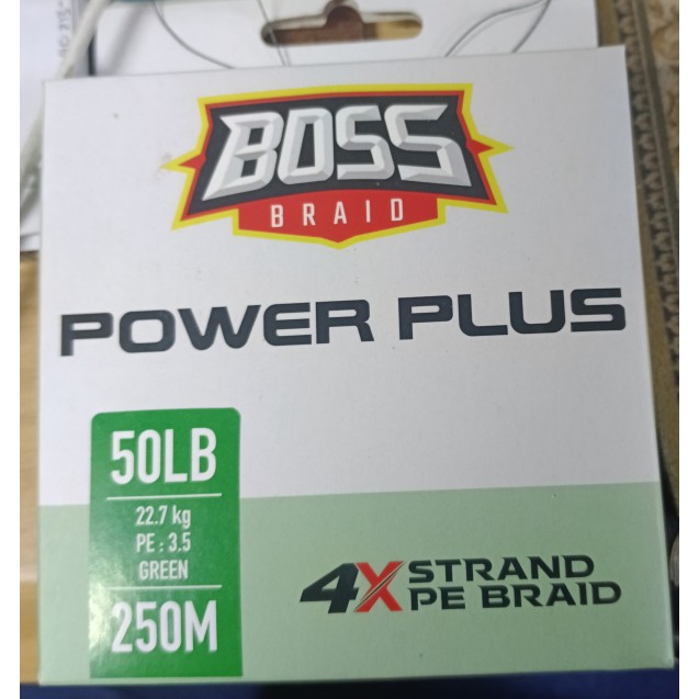 50LB Boss Braid - Power Plus Green 250m (130503)