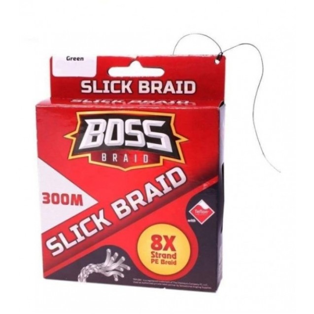 50LB Boss Braid - Slick 8X Braid 300m - Green (130525)