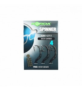 Size 4 Spinner Kurv Micro Barbed Hook X3 - (KCR130)