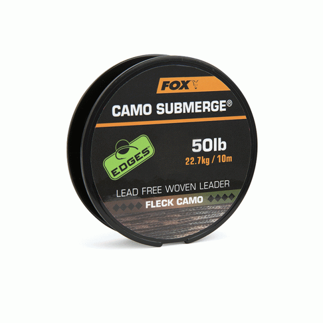 Submerge Camo 50lb Lead Free Woven Leader - Fox