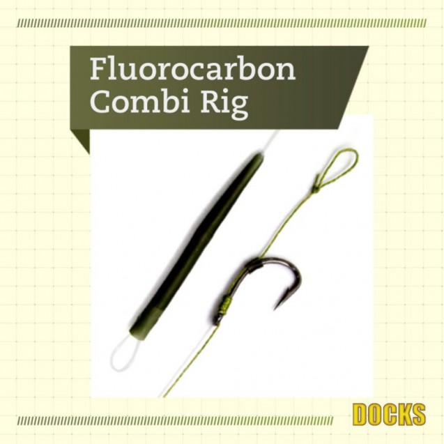Carp Rig - Fluorocarbon Combi Rig 20lb - Size 4 (691208)