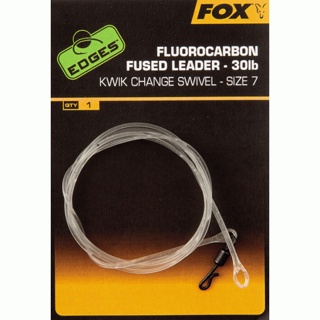 Fluorocarbon Fused Leaders 30lb Size 7 Kwik Change  (CAC717)