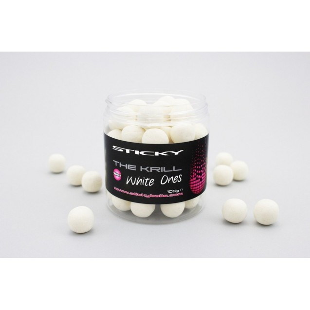 14mm The Krill Pop Ups White - Sticky Baits
