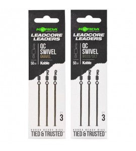 Leadcore Leader X3 With QC Swivel Gravel 50cm [KLL007]