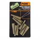 Size 7 Safety Lead Clip Tail Rubbers (Trans Khaki) - Fox