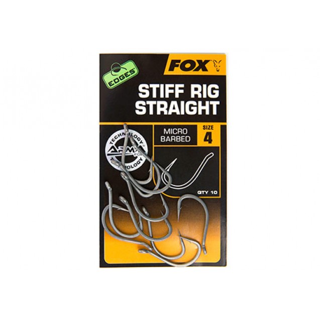 Size 8 Fox Stiff Rig Straight Hooks