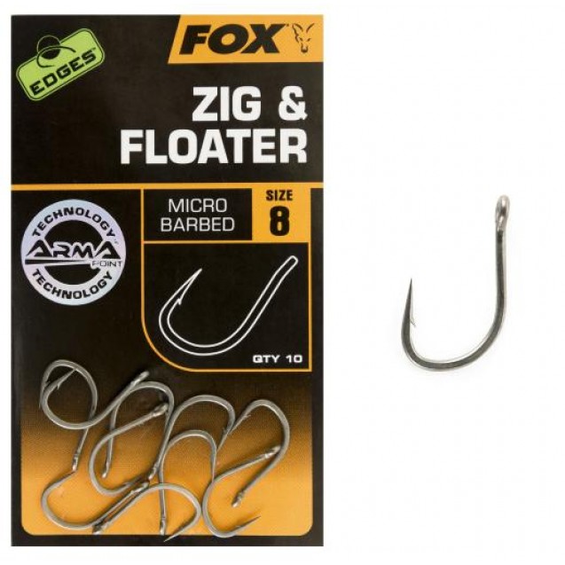 Size 6 Fox Zig & Floater Micro Barbed Hooks