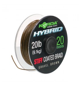 20lb Hybrid Stiff Coated Hooklink - Gravel Brown 15m (KHY6)