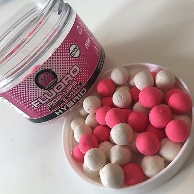 14mm Fluoro Pink/White Pop-ups - Hybrid