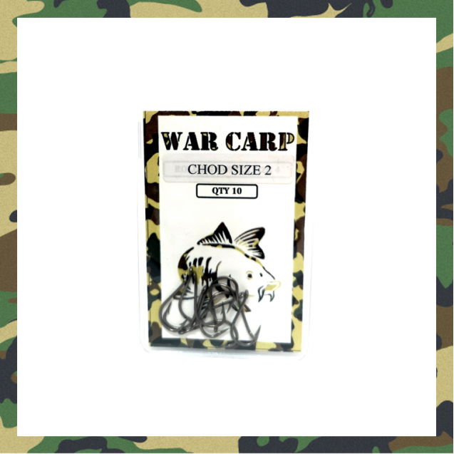 Size 2 Chod Hooks - War Carp