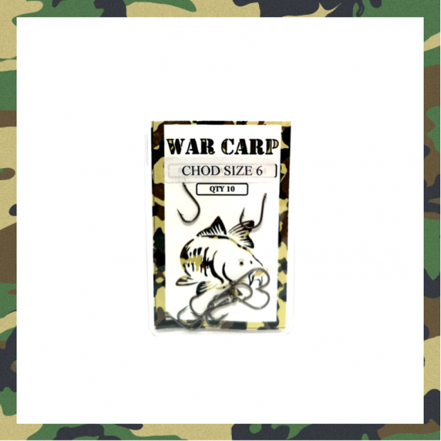 Size 6 Chod Hooks - War Carp
