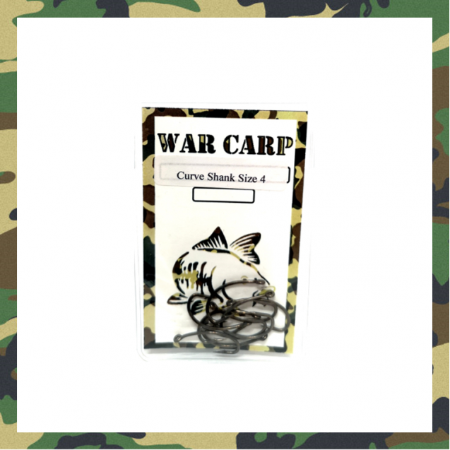 Size 4 Curve Shank Hooks - War Carp