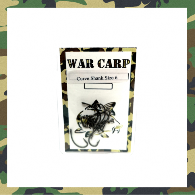 Size 6 Curve Shank Hooks - War Carp