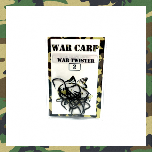 Size 2 War Twister Hooks - War Carp