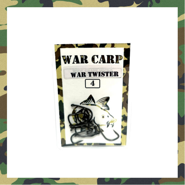 Size 4 War Twister Hooks - War Carp