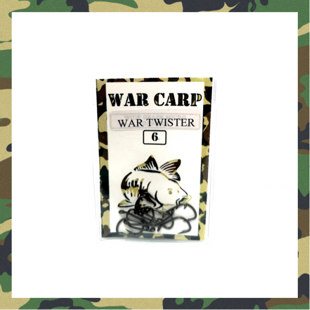 Size 6 War Twister Hooks - War Carp