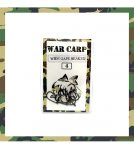 Size 4 Wide Gape Beaked Hooks - War Carp