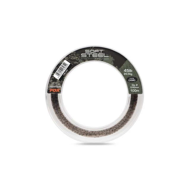 45lb Soft Steel Fleck Leader - camo 100m - CML205